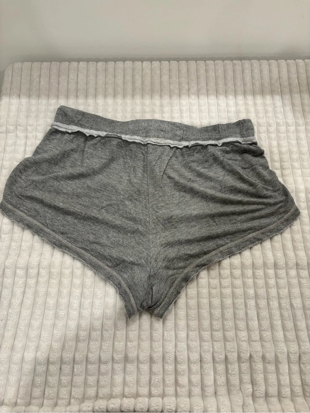 Women's Gray Lounge Shorts with Drawstring